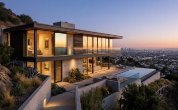 Modern hillside residence representing Hollywood real-estate wealth and long-term assets